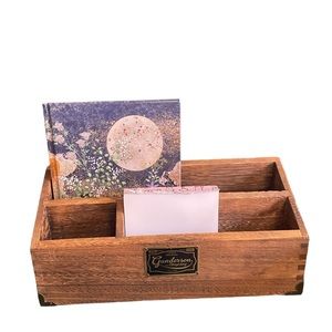 Gunderson and Company Wood Tabletop Desk Organizer